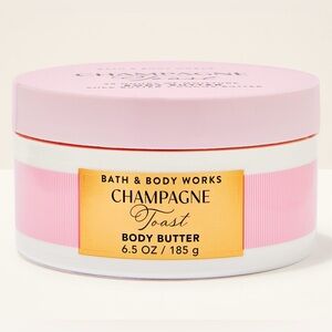 Bath & Body Works Champagne Toast Body Butter - Soft Pink and Gold
